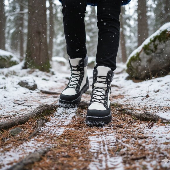 NEW Cougar Waterproof Winter Boot – White/Black- Size 6 - Picture 5 of 16